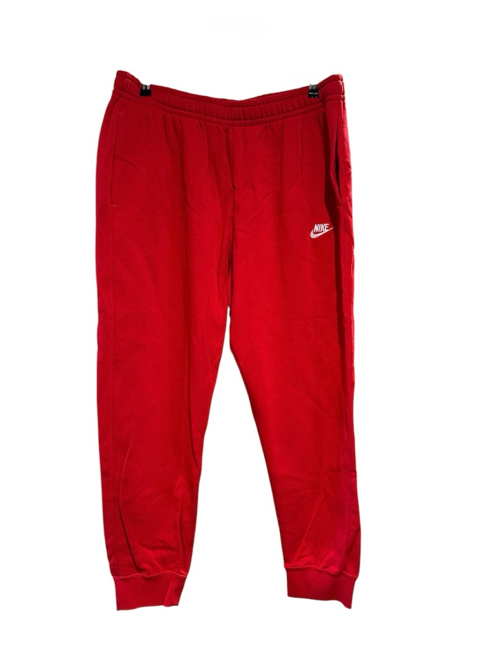 Nike Men’s Sweatpants Red Elastic Waistband Drawstring 2XL Used